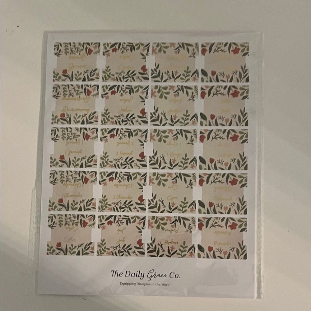 The daily grace co floral Bible tabs